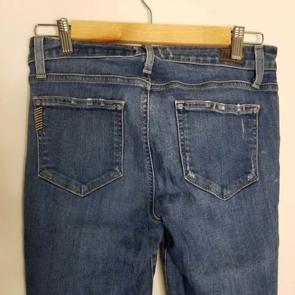Paige Jeans Womens Size 27 Verdugo Ankle Cropped Distressed Raw Hem Skinny - Picture 6 of 16